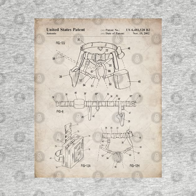 Climbing Equipment Patent - Climbing Fan Outdoors Hiking Art - Antique by patentpress